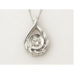 【現品限り】 No Brand ［ノーブランド］ Pt850/Pt900 ダイヤネックレス　0.20ct 【中古SA】