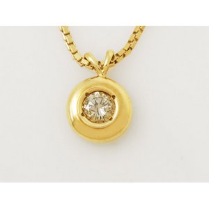 【現品限り】 No Brand ［ノーブランド］ K18YG　ネックレス　ダイヤ0.38ct 【中古A】