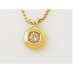 【現品限り】 No Brand ［ノーブランド］ K18YG　ネックレス　ダイヤ0.38ct 【中古A】