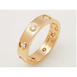 【現品限り】 Cartier ［カルティエ］ ミニラブリング　フルダイヤ　K18PG #46 B4050800 【中古SA】