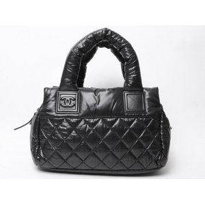【現品限り】 CHANEL ［シャネル］コココクーン　ミニボストンバッグ　ナイロン　黒　ブラック　A48619 【新品同様】