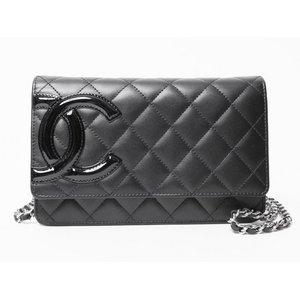 【現品限り】 CHANEL ［シャネル］カンボンライン　チェーンウォレット　黒/黒　A46646 【新品】