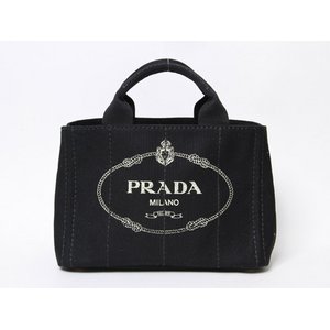 【現品限り】 PRADA ［プラダ］ カナパ　ロゴ入り　ミニトートバッグ　黒/ブラック　BN2439 【新品】