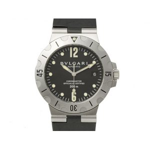 【現品限り】 BVLGARI ［ブルガリ］ ディアゴノ　スクーバー　ラバー　メンズ　自動巻き　SD38S 【中古AB】