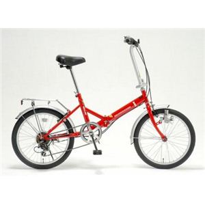 ドウシシャ 折畳自転車 ギアカギライト GFD-206RLC レッド