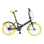20インチ折畳自転車カラーモデル　ブラック×イエロー