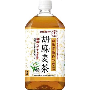 サントリー 胡麻麦茶 1LPET 24本セット (2ケース) 【特定保健用食品】