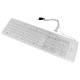 丸めて収納！耐水性！お掃除簡単！USBシリコンキーボード 白 - 縮小画像2