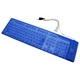 丸めて収納！耐水性！お掃除簡単！USBシリコンキーボード 青 - 縮小画像2