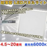 4.5〜20畳用 超薄型 LEDパネルライト 昼光色6000K 家庭用 照明 天井埋込型 省エネ 電気代節約 電球 シーリングライト
