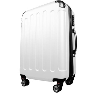 スーツケース/キャリーバッグ 【Sサイズ/小型1～3日】 機内可(機内持ち込み) TSA搭載 軽量 ファスナー ホワイト(白) - 拡大画像