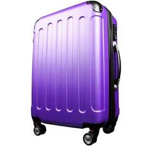 スーツケース/キャリーバッグ 【Sサイズ/小型1～3日】 機内可(機内持ち込み) TSA搭載 軽量 ファスナー パープル(紫) - 拡大画像