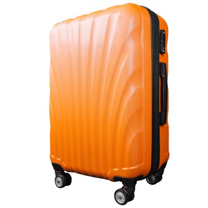 スーツケース/キャリーバッグ 【Sサイズ/小型1～3日】 機内可(機内持ち込み) TSA搭載 軽量 ファスナー オレンジ - 拡大画像