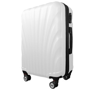 スーツケース/キャリーバッグ 【Sサイズ/小型1～3日】 機内可(機内持ち込み) TSA搭載 軽量 ファスナー ホワイト(白) - 拡大画像