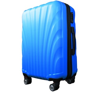 スーツケース/キャリーバッグ 【Mサイズ/中型4～6日】 TSA搭載 軽量 ファスナー ブルー(青) - 拡大画像