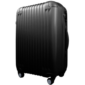 スーツケース/キャリーバッグ 【Sサイズ/小型1～3日】 機内可(機内持ち込み) TSA搭載 軽量 ファスナー ブラック(黒) - 拡大画像