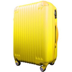 スーツケース/キャリーバッグ 【Sサイズ/小型1～3日】 機内可(機内持ち込み) TSA搭載 軽量 ファスナー イエロー(黄) - 拡大画像
