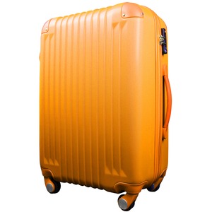 スーツケース/キャリーバッグ 【Sサイズ/小型1～3日】 機内可(機内持ち込み) TSA搭載 軽量 ファスナー オレンジ - 拡大画像
