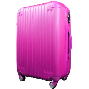 スーツケース/キャリーバッグ 【Mサイズ/中型4～6日】 TSA搭載 軽量 ファスナー ショッキングピンク - 拡大画像
