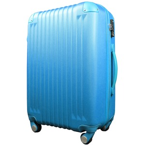 スーツケース/キャリーバッグ 【Lサイズ/大型7～14日】 TSA搭載 軽量 ファスナー ブルー(青) - 拡大画像