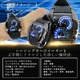 スピードメーターモチーフウォッチ☆LEDデジタル腕時計 青 - 縮小画像3