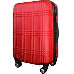 スーツケース 中型4-6日用 Mサイズ キャリーケース 超軽量 TSAロック搭載 大容量 ダブルファスナー 8輪キャリーバッグ 頑丈 人気色 レッド
