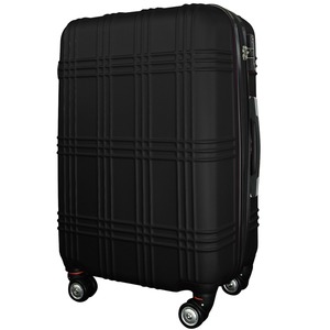 スーツケース 中型4-6日用 Mサイズ キャリーケース 超軽量 TSAロック搭載 大容量 ダブルファスナー 8輪キャリーバッグ 頑丈 人気色 ブラック - 拡大画像