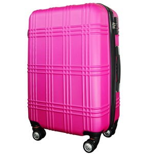 スーツケース 中型4-6日用 Mサイズ キャリーケース 超軽量 TSAロック搭載 大容量 ダブルファスナー 8輪キャリーバッグ 頑丈 人気色 ピンク - 拡大画像