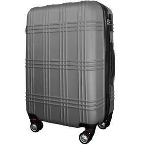 スーツケース 中型4-6日用 Mサイズ キャリーケース 超軽量 TSAロック搭載 大容量 ダブルファスナー 8輪キャリーバッグ 頑丈 人気色 シルバー - 拡大画像
