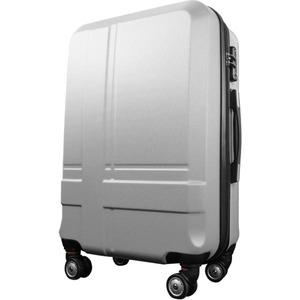 スーツケース 中型4-6日用 Mサイズ キャリーケース 超軽量 TSAロック搭載 大容量 ダブルファスナー 8輪キャリーバッグ 頑丈 人気色 シルバー - 拡大画像