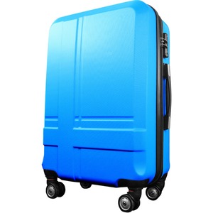 スーツケース 中型4-6日用 Mサイズ キャリーケース 超軽量 TSAロック搭載 大容量 ダブルファスナー 8輪キャリーバッグ 頑丈 人気色 ブルー - 拡大画像