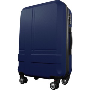 スーツケース 中型4-6日用 Mサイズ キャリーケース 超軽量 TSAロック搭載 大容量 ダブルファスナー 8輪キャリーバッグ 頑丈 人気色 ネイビー - 拡大画像