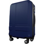 スーツケース 中型4-6日用 Mサイズ キャリーケース 超軽量 TSAロック搭載 大容量 ダブルファスナー 8輪キャリーバッグ 頑丈 人気色 ネイビー