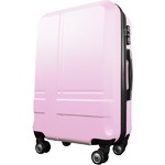 スーツケース 中型4-6日用 Mサイズ キャリーケース 超軽量 TSAロック搭載 大容量 ダブルファスナー 8輪キャリーバッグ 頑丈 人気色 ピンク