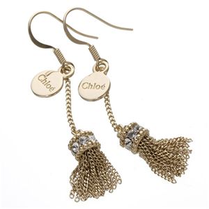 Chloe(クロエ) メタルフリンジ ピアス 097・Light Gold - 拡大画像