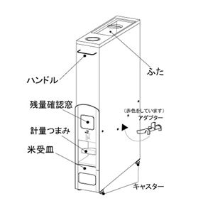 マッキンリー 無洗米兼用 米びつ スリムライスボックス 12kg収納型 RN-358／WM