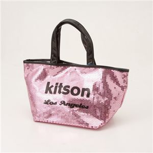 kitson(�L�b�g�\��) �X�p���R�[�� �~�j�g�[�g�o�b�O SEQUIN MINI TOTE Pink�~Black