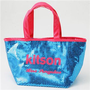 kitson(�L�b�g�\��) �X�p���R�[�� �~�j�g�[�g�o�b�O SEQUIN MINI TOTE Aqua�~Pink