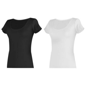 クールビズ 冷感シャツ CoolSpeed(クールスピード) 婦人用 半袖U首 Lサイズ ブラック 商品画像