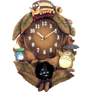 トトロ時計シリーズ　マックロクロスケの振子時計