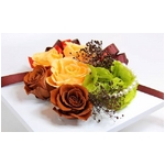 プリザーブドアレンジ「モダンフレームオレンジ」