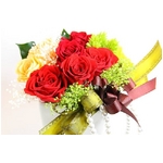 プリザーブドアレンジ「ロンゲルシンプルレッド」