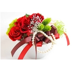 プリザーブドアレンジ「セルクルレッド」