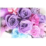 プリザーブドアレンジ「グランドナチュレパープル」