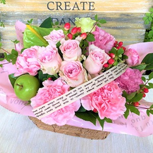 幸せの贈り物★フラワーアレンジメント　ハッピー ピンク 商品画像