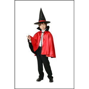 【ハロウイン向け】2カラーマント 子供 レッド