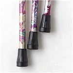 kind ware（カインドウェア） 伸縮折りたたみ杖 とってもステッキ 花柄 88cmタイプ パープル