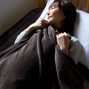 マイクロファイバー毛布／プレーン シングル ブラウン