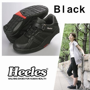 ウォーキングシューズ Heeles（ヒーレス） ウォーカー ブラック 24.0cm