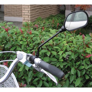 サイクルミラー/自転車ミラー 【右側専用】 反射板付き 角度調節可 簡単装備 サイクルミラー/自転車ミラー 【右側専用】 反射板付き 角度調節可 簡単装備